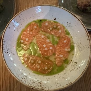 KYU - Salmon Crudo - Asian Fusion Near Me - New York, New York KYU - Salmon Crudo - Asian Fusion Near Me - New York, New York