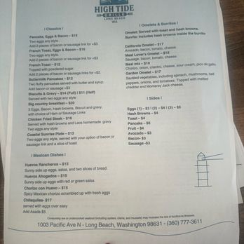High Tide Grille - Menu - American Near Me - Long Beach, Washington