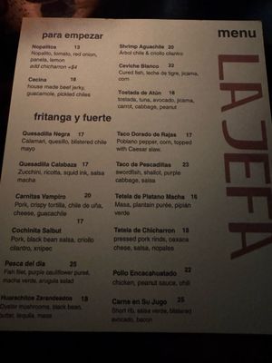 Menu photo 1 La Jefa Philadelphia, PA Menu photo 1 La Jefa Philadelphia, PA
