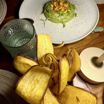 Casa Madera - Guacamole with plantain chips. - Mediterranean Near Me - Toronto, Ontario