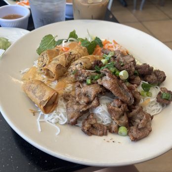 Pho Anam - Vermicelli noodles and grilled pork with egg rolls - Vietnamese Near Me - Corona, California