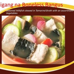 Kamayan Sa Earls Court - Sinigang na boneless bangus, only at kamayan, sinigang boneless bangus sour taste has been traditionally  achieve sour flavor,