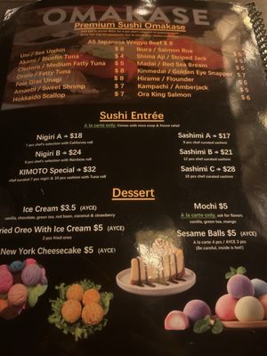 Menu photo 1 Kimoto Premium Sushi Houston, TX Menu photo 1 Kimoto Premium Sushi Houston, TX