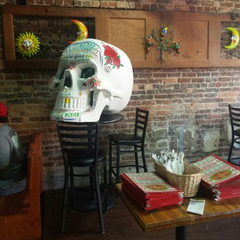 Mexiville - A white skull up front by the door. - Mexican Near Me - Chattanooga, Tennessee