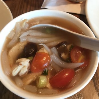 P.F. Chang's - Chang's Spicy Chicken Noodle Soup.  So spicy good.  That's not bean sprouts that's noodles. - Chinese Near Me - Carlsbad, California