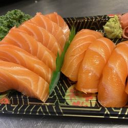 Yummy - Salmón sashimi y nigiri