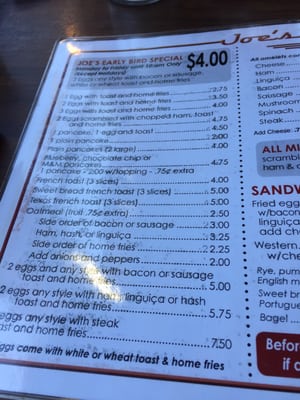Menu photo 8 Joe's Diner Taunton, MA