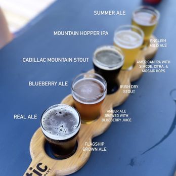 Atlantic Brewing Midtown - Beer Flight - Breweries Near Me - Bar Harbor, Maine Atlantic Brewing Midtown - Beer Flight - Breweries Near Me - Bar Harbor, Maine