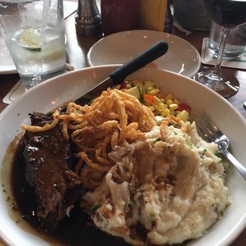Maggie McFly's | Manchester - Short ribs with garlic mashed fried onions on top. Yum - Breakfast & Brunch Near Me - Manchester, Connecticut Maggie McFly's | Manchester - Short ribs with garlic mashed fried onions on top. Yum - Breakfast & Brunch Near Me - Manchester, Connecticut