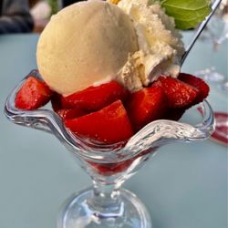 LODGE - Erdbeerbecher / Vanilla ice cream with Strawberries
