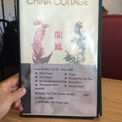 China Cottage - This photograph depicts the exterior front page of their menu