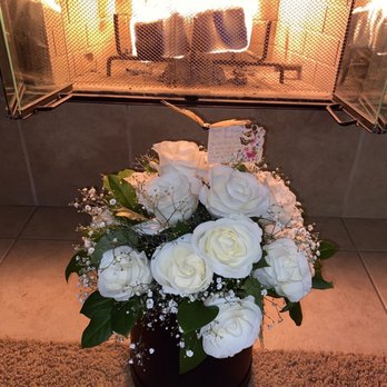 Blue Petals - 18 white roses with baby's breathe - Floral Designers Near Me - Hesperia, California Blue Petals - 18 white roses with baby's breathe - Floral Designers Near Me - Hesperia, California