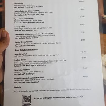 Southern Vibes - Menu back - Wineries Near Me - St. Augustine, Florida