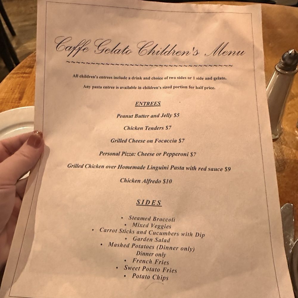 Caffe Gelato - Children's brunch menu - Italian Near Me - Newark, Delaware Caffe Gelato - Children's brunch menu - Italian Near Me - Newark, Delaware