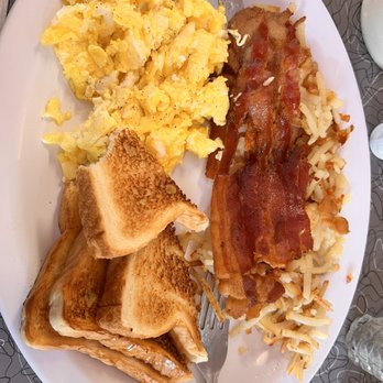 Clover Grill - Daily breakfast special with scrambled eggs, hash browns, bacon and toast. - Diners Near Me - New Orleans, Louisiana