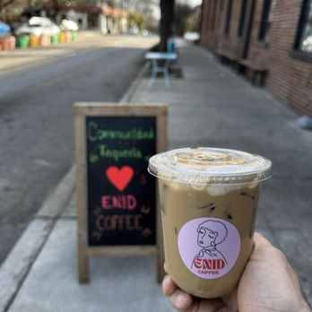 Enid Coffee - Bananamelo con Cornflakes latte - Coffee & Tea Near Me - Atlanta, Georgia