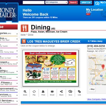Los Tres - Money Mailer website shows this is a printable coupon. Don't insult my integrity that you claimed I photo copied it. - Mexican Near Me - Raleigh, North Carolina Los Tres - Money Mailer website shows this is a printable coupon. Don't insult my integrity that you claimed I photo copied it. - Mexican Near Me - Raleigh, North Carolina