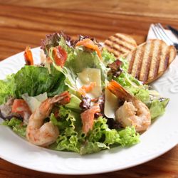 "Phuket Sunsets" Prawns and salmon salad in creamy balsamic dressing