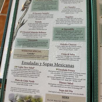 El Encanto DOS - Menu - Mexican Near Me - Phoenix, Arizona