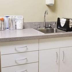 Primary Care of Western New York - Hand washing station and medical supplies