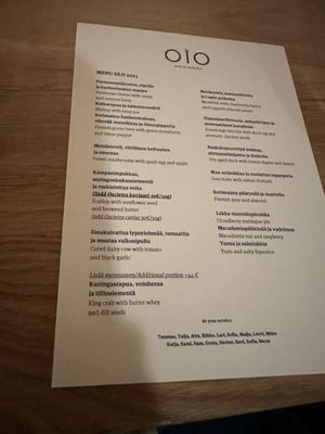 Menu photo 1 Olo Helsinki, 18 Menu photo 1 Olo Helsinki, 18
