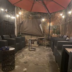 Smoke on the Water Cigars - Outdoor patio.