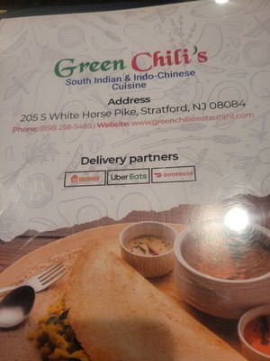 Menu photo 1 Green Chili’s Stratford, NJ