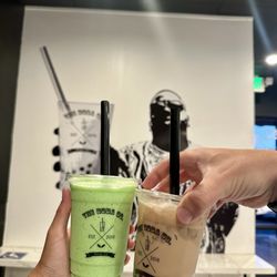 The Boba Co - Honeydew blended and brown sugar milk tea