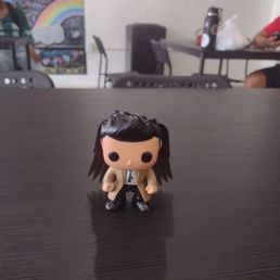 Cas patiently waiting for our  order