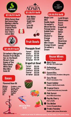 Menu photo 3 Layalina Hookah Lounge Orlando, FL