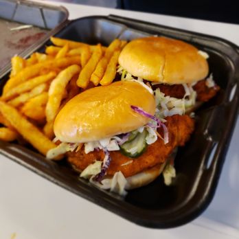 Angry Chickz - #1 double slider combo with fries - Chicken Shop Near Me - Bakersfield, California