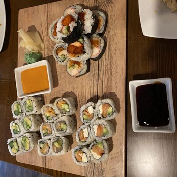 Kome Thai & Sushi Bistro - Veggie, Philly, spicy scallop and volcano roll - Japanese Near Me - Shepherdstown, West Virginia Kome Thai & Sushi Bistro - Veggie, Philly, spicy scallop and volcano roll - Japanese Near Me - Shepherdstown, West Virginia