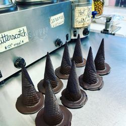 Beals Old Fashioned Ice Cream & Frozen Yogurt - Open Til Halloween, and our famous chocolate witches hats are here!