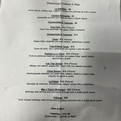 La Guira Food Truck - Menu page 1