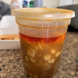 Menudo to go only 3/4 full