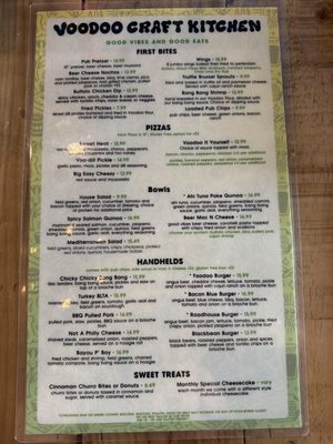 Menu photo 2 Voodoo Brew Pub Myrtle Beach, SC