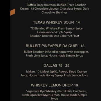 Whiskeys - The price of the advertised drink from the menu and website - Whiskey Bars Near Me - Dallas, Texas Whiskeys - The price of the advertised drink from the menu and website - Whiskey Bars Near Me - Dallas, Texas