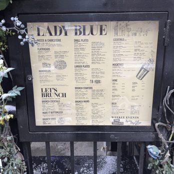 Lady Blue - Menu from outside - Cocktail Bars Near Me - New York, New York Lady Blue - Menu from outside - Cocktail Bars Near Me - New York, New York