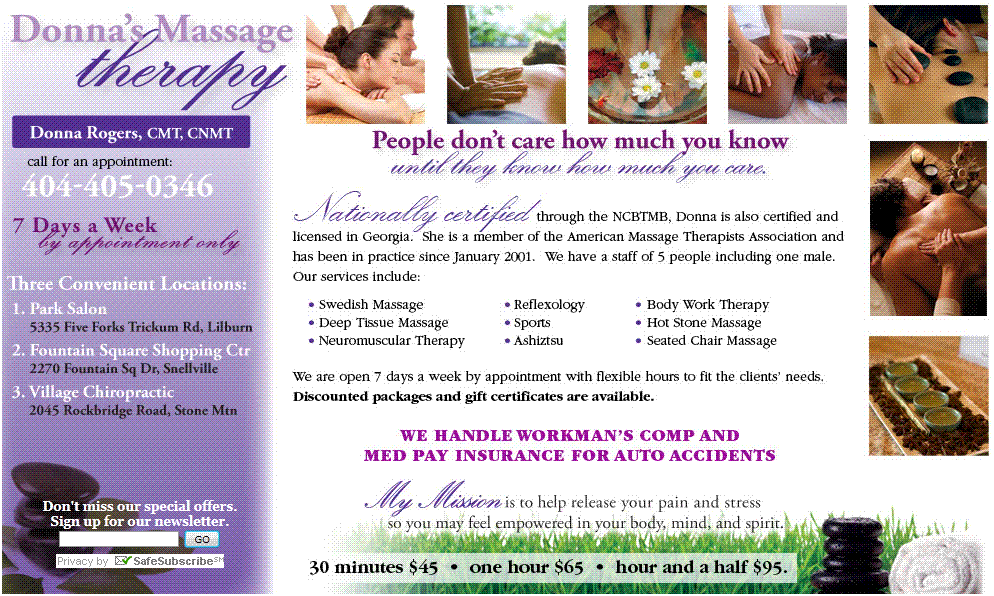 Donna's Massage Therapy Logo