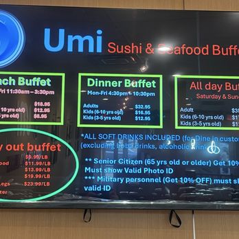 Umi Sushi & Seafood Buffet - Menu - Buffets Near Me - Buffalo, New York Umi Sushi & Seafood Buffet - Menu - Buffets Near Me - Buffalo, New York