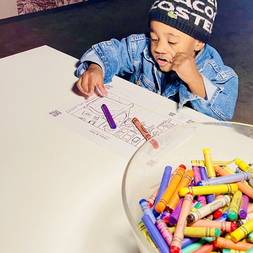Van Gogh Exhibition - Coloring station (new crayons provided, used tossed in the bowl) - Art Galleries Near Me - Seattle, Washington Van Gogh Exhibition - Coloring station (new crayons provided, used tossed in the bowl) - Art Galleries Near Me - Seattle, Washington