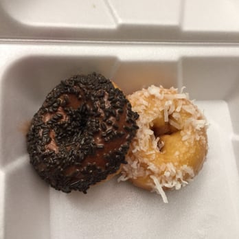 Sandy Pony Donuts - Mud pie donut in the left; seafoam on the right - Donuts Near Me - Annapolis, Maryland