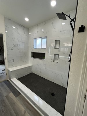 Master-bathroom full remodel. - Complete full remodel was done in this master-bathroom to feel a modern and open space design. Master-bathroom full remodel. - Complete full remodel was done in this master-bathroom to feel a modern and open space design.