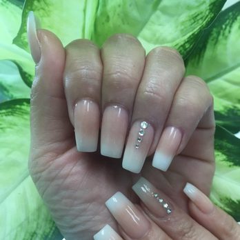 Shiny Nails - Ombre w/ diamonds - Nail Salons Near Me - Carson, California Shiny Nails - Ombre w/ diamonds - Nail Salons Near Me - Carson, California