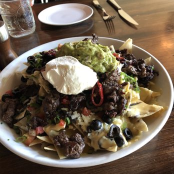 Burgers and Bourbon - I'm sure these waygu beef nachos would have been great, if the chips weren't stale! - Burgers Near Me - Park City, Utah