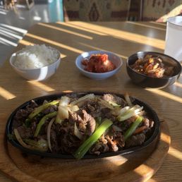 Bulgogi and kimchi .
