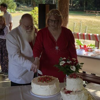 Edmonds Bakery - Mr & Mrs Strong cutting the beautiful 2nd creation. Thank you Edmonds Bakery. - Bakeries Near Me - Edmonds, Washington