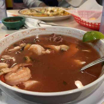 Los Guerreros Mexican Restaurant - 7 Mare seafood soup. - Mexican Near Me - North Bend, Oregon Los Guerreros Mexican Restaurant - 7 Mare seafood soup. - Mexican Near Me - North Bend, Oregon