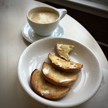 Cure Coffeehouse - Creme Brûlée Latte and Bagel - Breakfast & Brunch Near Me - Portsmouth, Virginia