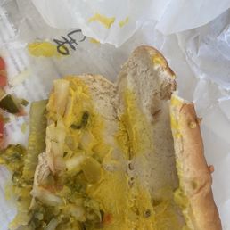 That's the hotdogs that are made wrong. And me scraping it off so my kids could eat and now they don't want it.